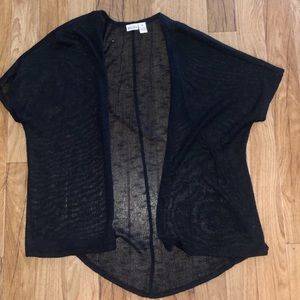 Short sleeve black cardigan